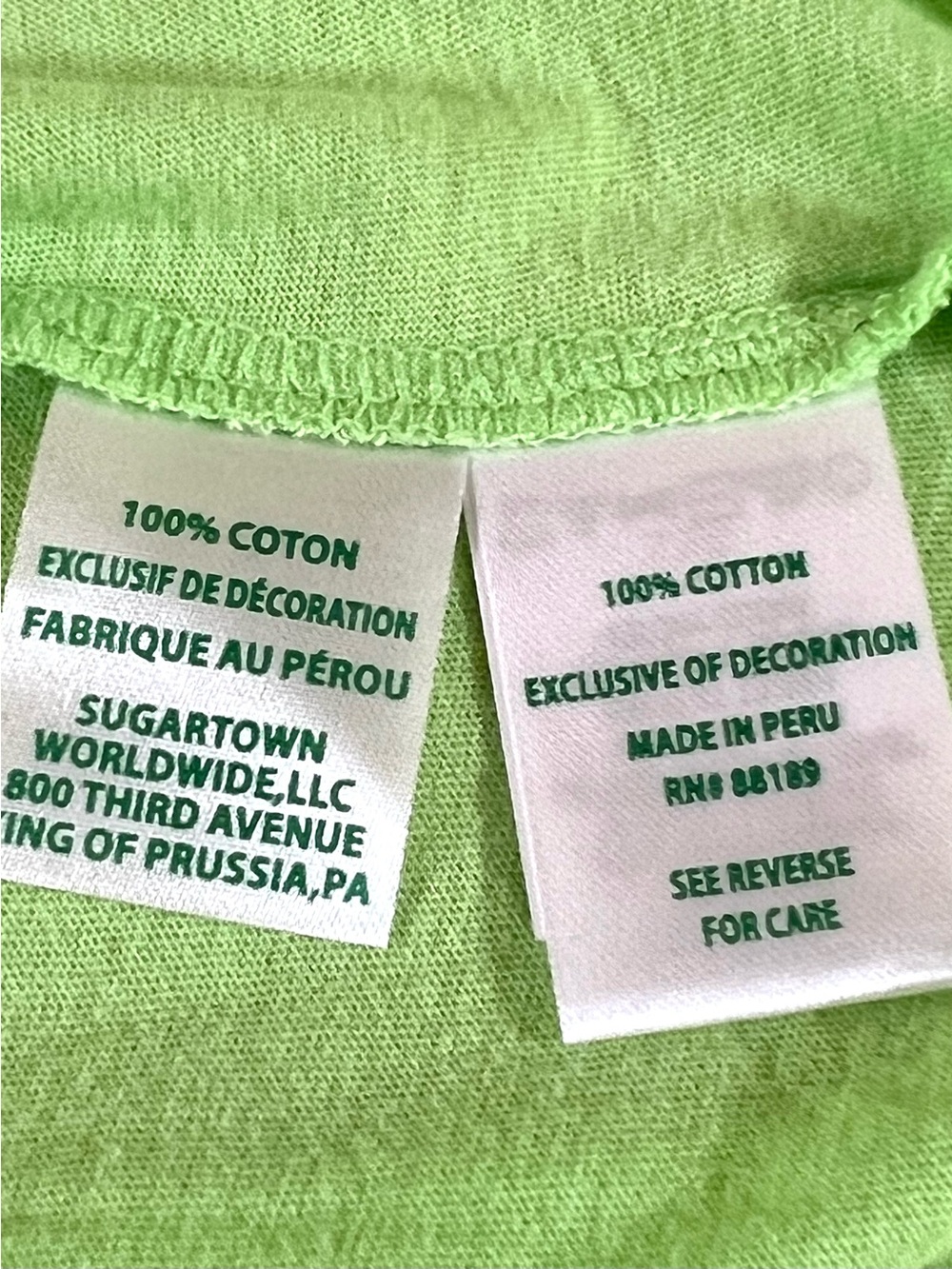 NWOT- Lilly Pulitzer Lime Green Etta V- Neck Tee. - Picture 9 of 10